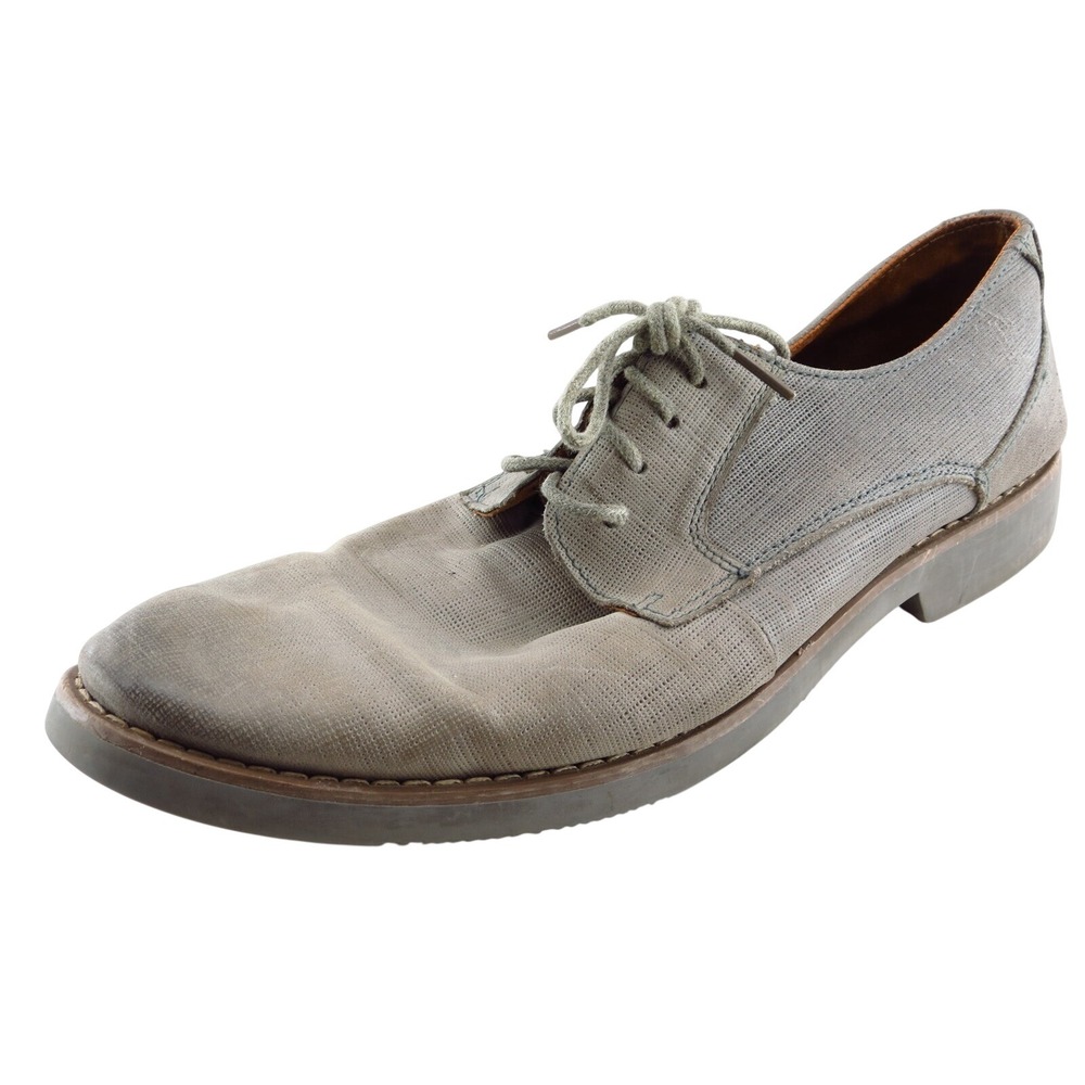 Steve Madden Men's Derby Oxford Shoes Size 10 Gray Leather Classic Dress Lace Up